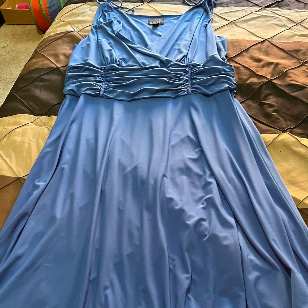 Scarlett Blue Strapless Prom Gown